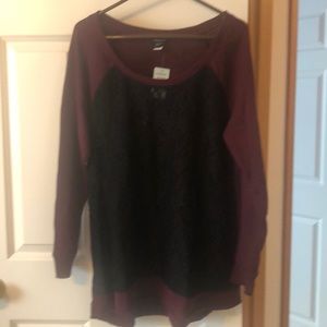 Torrid Lace Front Shirt Size 2